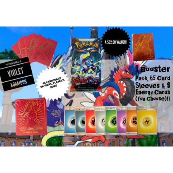 Genuine Pokémon Scarlet & Violet Koraidon Booster Pack Bundle - Picture 1 of 8